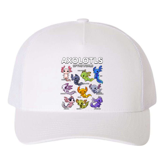 Axolotl Shirts Kawaii Axolotls Of The World Axolotl Animals Design Yupoong Adult 5-Panel Trucker Hat