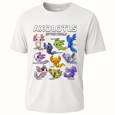 Axolotl Shirts Kawaii Axolotls Of The World Axolotl Animals Design Performance Shirt
