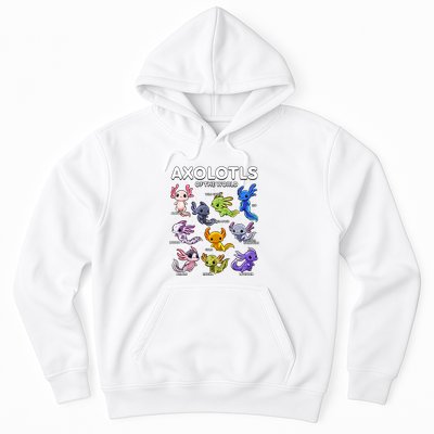 Axolotl Shirts Kawaii Axolotls Of The World Axolotl Animals Design Hoodie