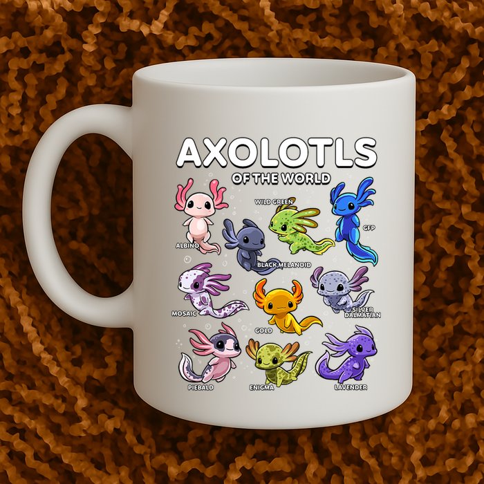Axolotl Shirts Kawaii Axolotls Of The World Axolotl Animals Design Mug