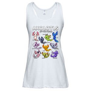 Axolotl Shirts Kawaii Axolotls Of The World Axolotl Animals Design Ladies Essential Flowy Tank