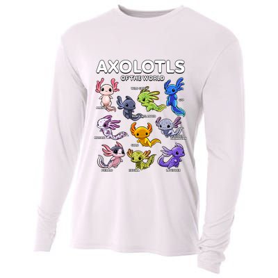 Axolotl Shirts Kawaii Axolotls Of The World Axolotl Animals Design Cooling Performance Long Sleeve Crew