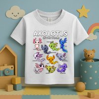 Axolotl Shirts Kawaii Axolotls Of The World Axolotl Animals Design Toddler T-Shirt