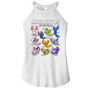 Axolotl Shirts Kawaii Axolotls Of The World Axolotl Animals Design Women's Perfect Tri Rocker Tank