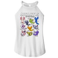 Axolotl Shirts Kawaii Axolotls Of The World Axolotl Animals Design Women's Perfect Tri Rocker Tank