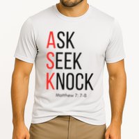 Ask Seek Knock Matthew 778 Inspirational Faith Cooling Performance Crew T-Shirt