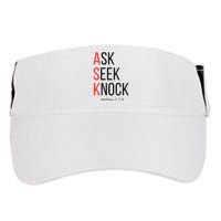 Ask Seek Knock Matthew 778 Inspirational Faith Adult Drive Performance Visor