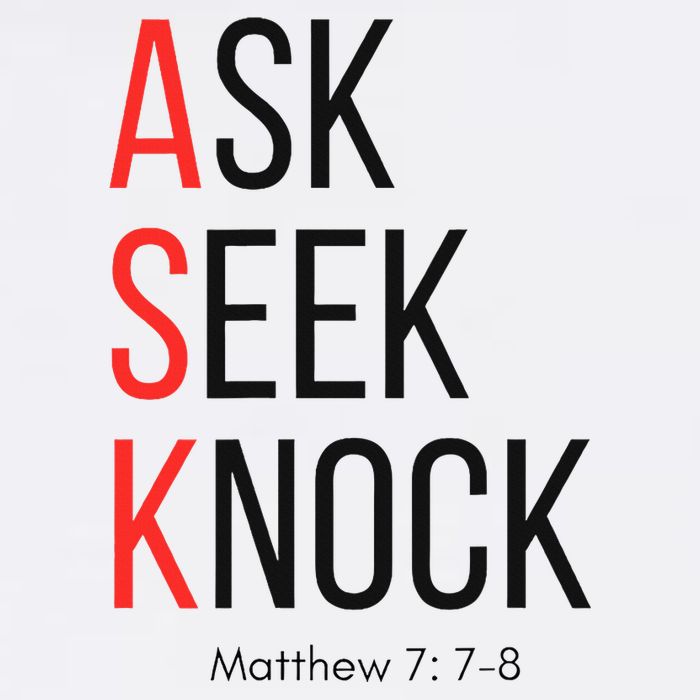 Ask Seek Knock Matthew 778 Inspirational Faith Wool Snapback Cap