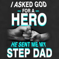 Asked God For A Hero He Sent Me My Step Dad Microfiber Hand Towel