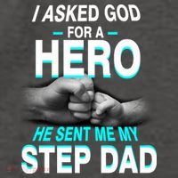 Asked God For A Hero He Sent Me My Step Dad Vector Backpack