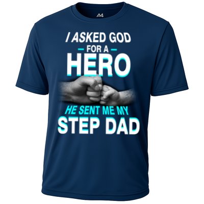 Asked God For A Hero He Sent Me My Step Dad Performance Shirt