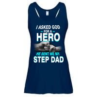 Asked God For A Hero He Sent Me My Step Dad Ladies Essential Flowy Tank