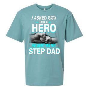 Asked God For A Hero He Sent Me My Step Dad Sueded Cloud Jersey T-Shirt