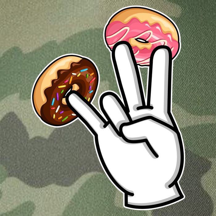 ASL Hand Sign Langauge Number 7 With Donuts Legacy Tie Dye Trucker Hat