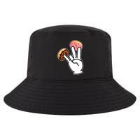 ASL Hand Sign Langauge Number 7 With Donuts Cool Comfort Performance Bucket Hat