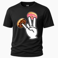 ASL Hand Sign Langauge Number 7 With Donuts Performance Shirt