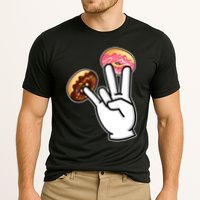 ASL Hand Sign Langauge Number 7 With Donuts Performance Shirt