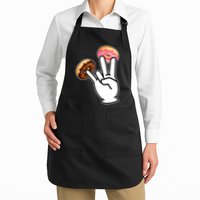 ASL Hand Sign Langauge Number 7 With Donuts Apron