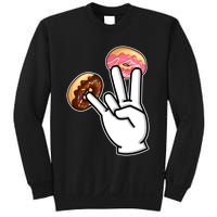 ASL Hand Sign Langauge Number 7 With Donuts Sweatshirt