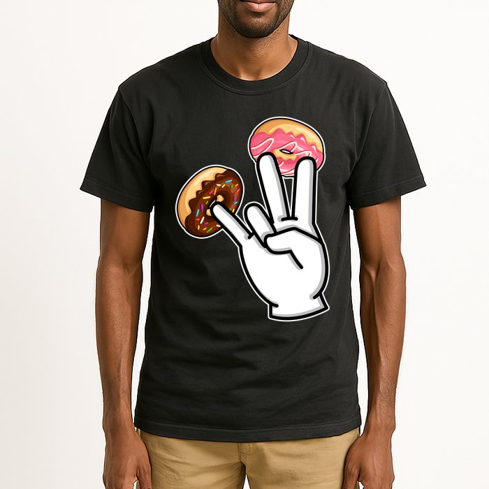 ASL Hand Sign Langauge Number 7 With Donuts Tall T-Shirt