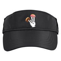 ASL Hand Sign Langauge Number 7 With Donuts Adult Drive Performance Visor