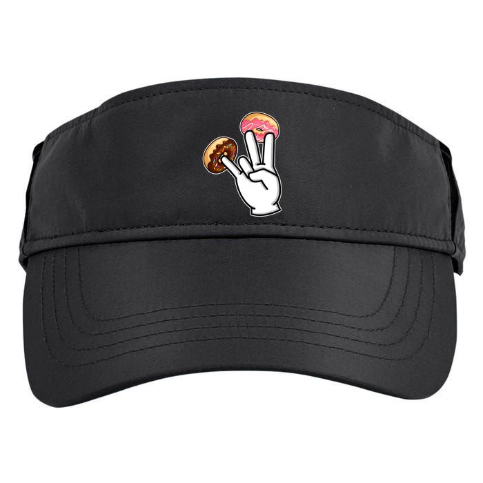 ASL Hand Sign Langauge Number 7 With Donuts Adult Drive Performance Visor