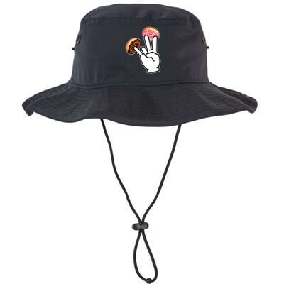 ASL Hand Sign Langauge Number 7 With Donuts Legacy Cool Fit Booney Bucket Hat