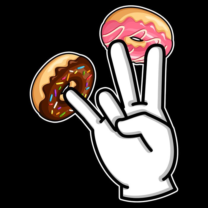 ASL Hand Sign Langauge Number 7 With Donuts 16 in Basic Backpack