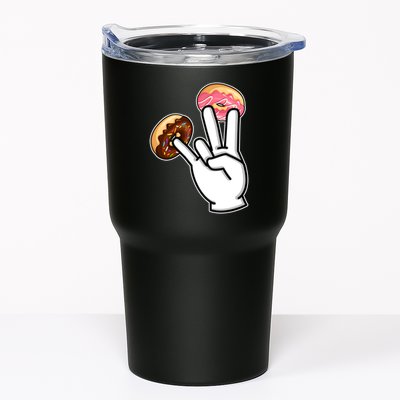 ASL Hand Sign Langauge Number 7 With Donuts Tumbler