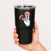 ASL Hand Sign Langauge Number 7 With Donuts Tumbler