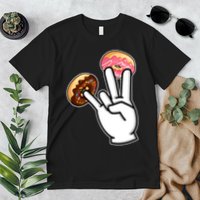 ASL Hand Sign Langauge Number 7 With Donuts Premium T-Shirt