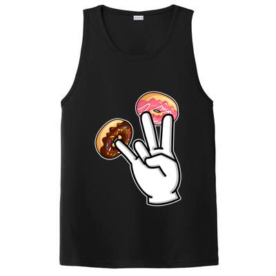 ASL Hand Sign Langauge Number 7 With Donuts PosiCharge Competitor Tank