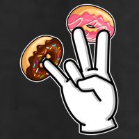 ASL Hand Sign Langauge Number 7 With Donuts Trucker Hat