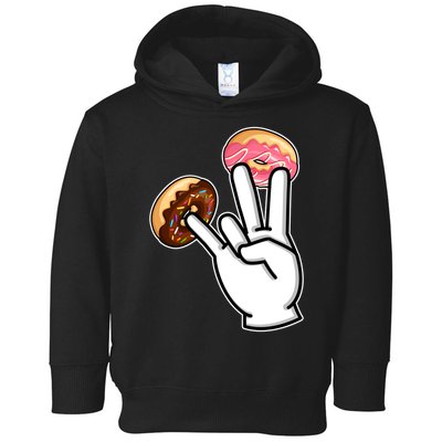 ASL Hand Sign Langauge Number 7 With Donuts Toddler Hoodie