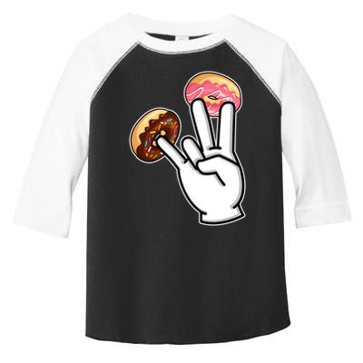 ASL Hand Sign Langauge Number 7 With Donuts Toddler Fine Jersey T-Shirt