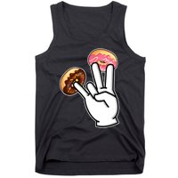 ASL Hand Sign Langauge Number 7 With Donuts Tank Top