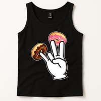 ASL Hand Sign Langauge Number 7 With Donuts Tank Top