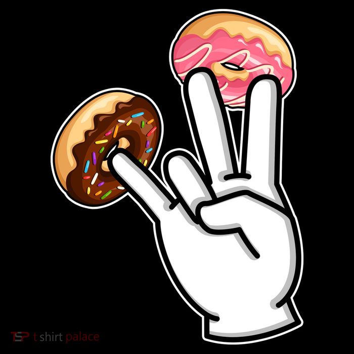 ASL Hand Sign Langauge Number 7 With Donuts Tank Top