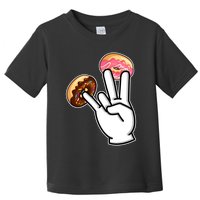 ASL Hand Sign Langauge Number 7 With Donuts Toddler T-Shirt
