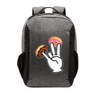 ASL Hand Sign Langauge Number 7 With Donuts Vector Backpack