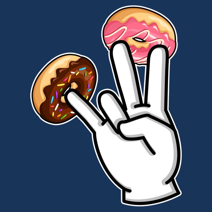 ASL Hand Sign Langauge Number 7 With Donuts Infant Baby Jersey Bodysuit