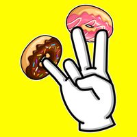ASL Hand Sign Langauge Number 7 With Donuts T-Shirt
