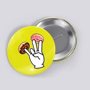 ASL Hand Sign Langauge Number 7 With Donuts Button