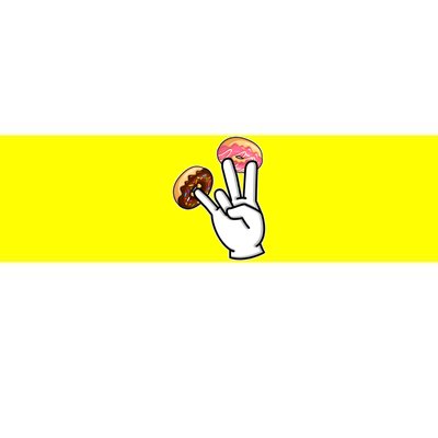 ASL Hand Sign Langauge Number 7 With Donuts Bumper Sticker