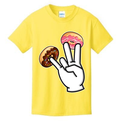 ASL Hand Sign Langauge Number 7 With Donuts Kids T-Shirt