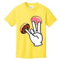 ASL Hand Sign Langauge Number 7 With Donuts Kids T-Shirt