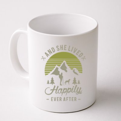 And She Lived Happily Ever After Hiking With Dog Hiking Cool Gift Coffee Mug