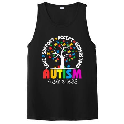 Autism Shirt Love Accept Support Autistic Autism Awareness PosiCharge Competitor Tank