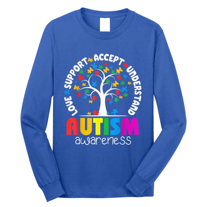 Autism Shirt Love Accept Support Autistic Autism Awareness Long Sleeve Shirt