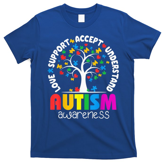 Autism Shirt Love Accept Support Autistic Autism Awareness T-Shirt